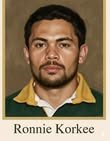 Portrait of Ronnie Korkee in a Springbok jersey